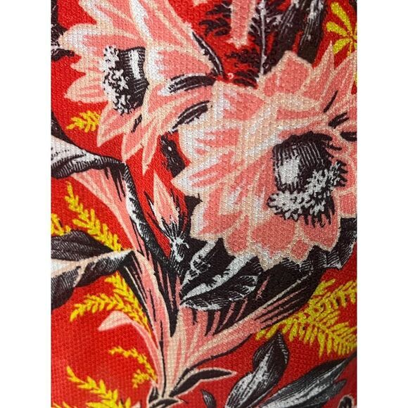 Diane Von Furstenberg DVF Dress 6 Sequin Fluid Floral Mini Red - Picture 6 of 7